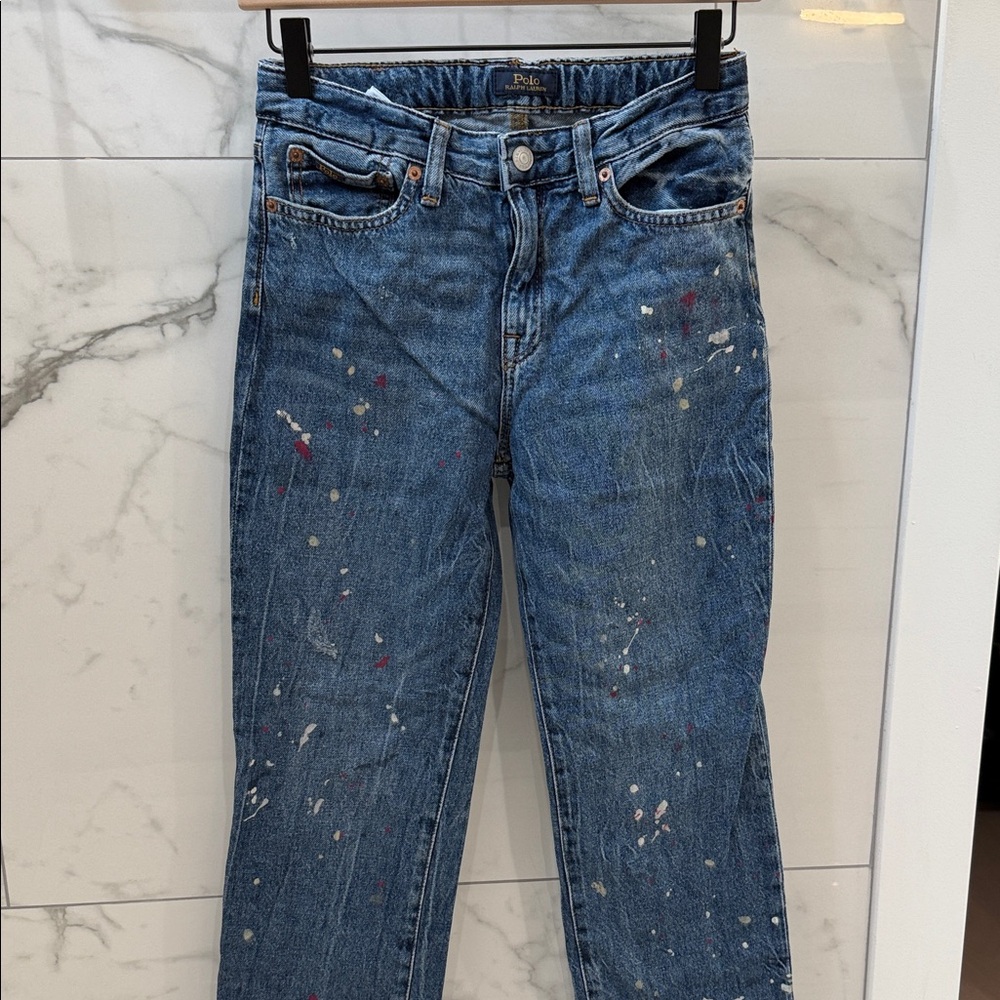 Polo by Ralph Lauren Kids Blue Jeans with Paint Splatter